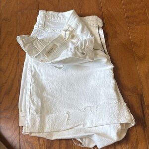 White Denim Shorts